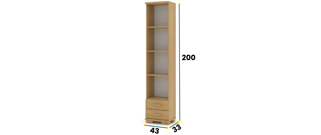 Regał sosnowy ORFEUSZ 0418 STOLMIS