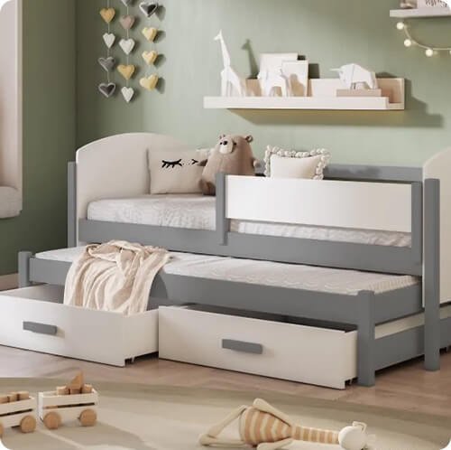 Łóżka piętrowe niskie