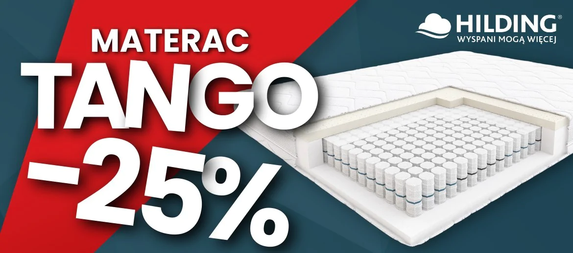 Wyjątkowa promocja na materace HILDING TANGO – rabat 25%!