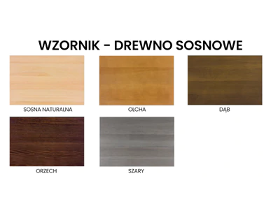 Regał sosnowy RG 122 DREWMAX