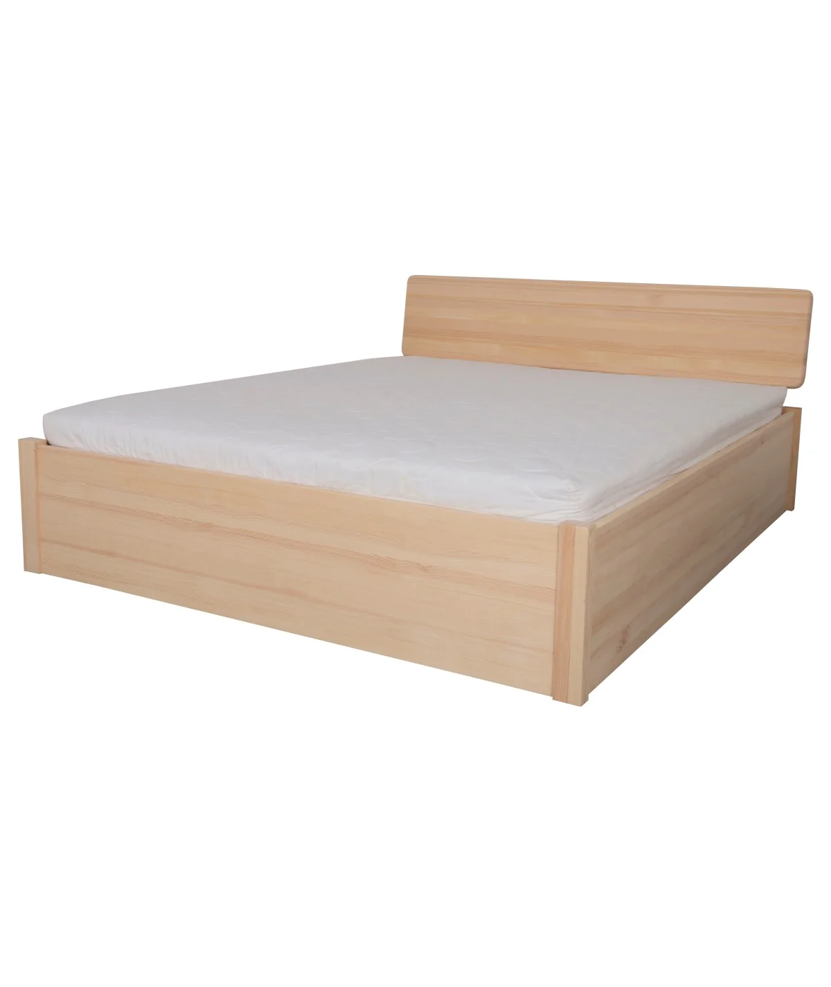 Łóżko sosnowe SODALIT 3 STOLMIS podnoszone na ramie drewnianej