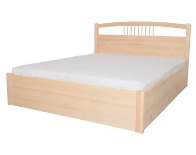 Łóżko brzozowe NEFRYT 4 STOLMIS podnoszone na ramie drewnianej