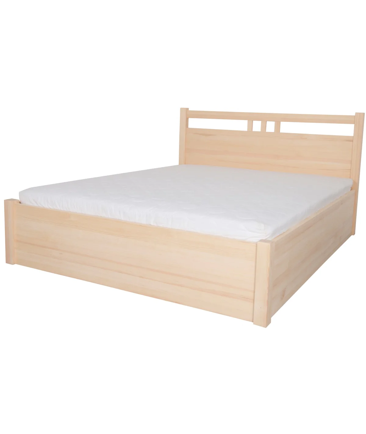Łóżko bukowe MALACHIT 5 STOLMIS podnoszone na ramie drewnianej