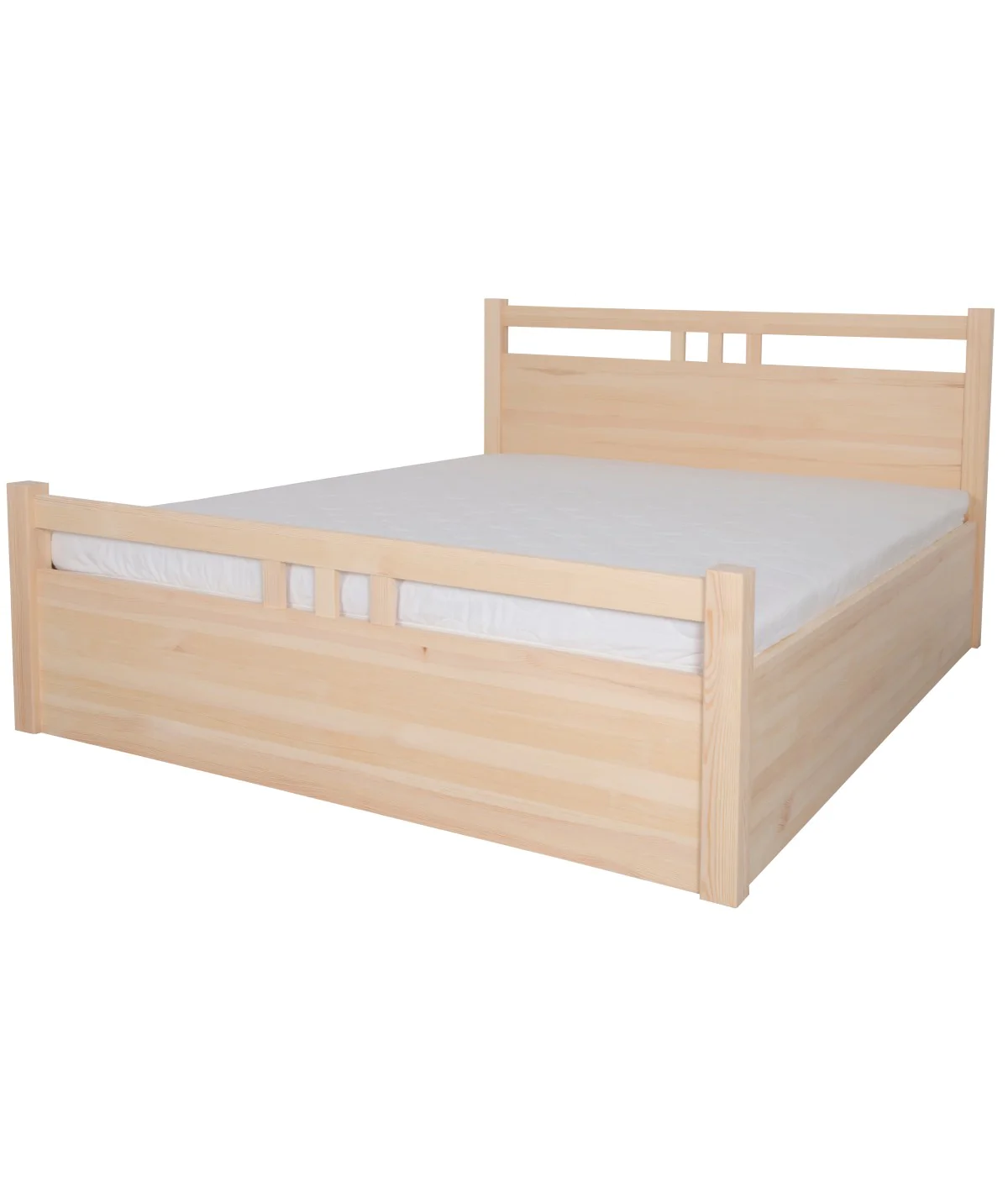 Łóżko bukowe MALACHIT 6 STOLMIS podnoszone na ramie drewnianej