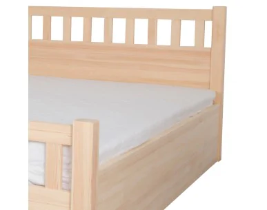 Łóżko bukowe JADEIT 5 STOLMIS podnoszone na ramie drewnianej