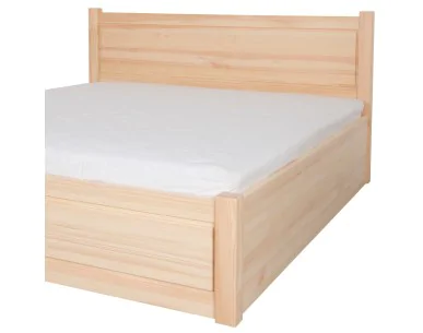 Łóżko brzozowe ALEKSANDRYT 5 STOLMIS podnoszone na ramie drewnianej