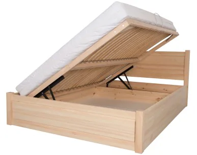 Łóżko bukowe ALEKSANDRYT 5 STOLMIS podnoszone na ramie drewnianej