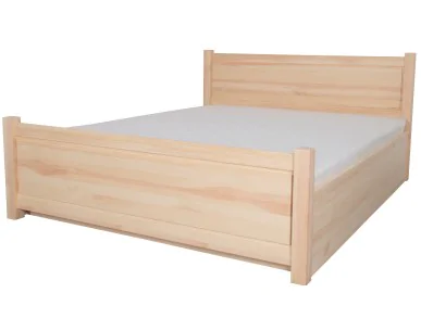 Łóżko brzozowe ALEKSANDRYT 6 STOLMIS podnoszone na ramie drewnianej