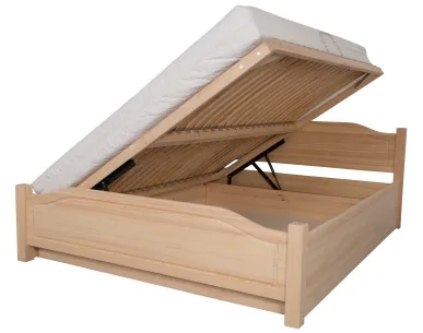 Łóżko sosnowe OLIWIN 6 STOLMIS podnoszone na ramie drewnianej