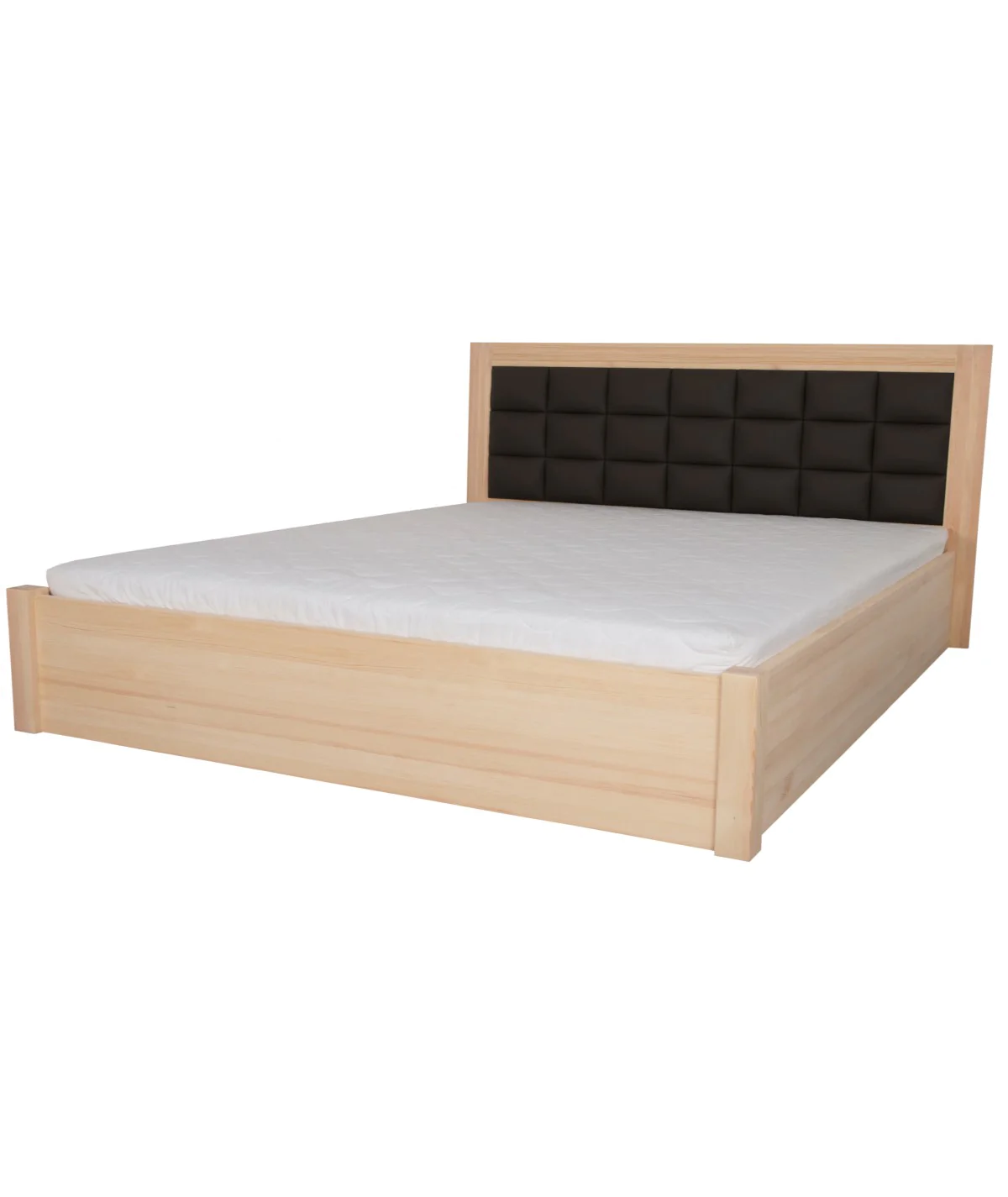 Łóżko sosnowe OBSYDIAN 3 STOLMIS podnoszone na ramie drewnianej