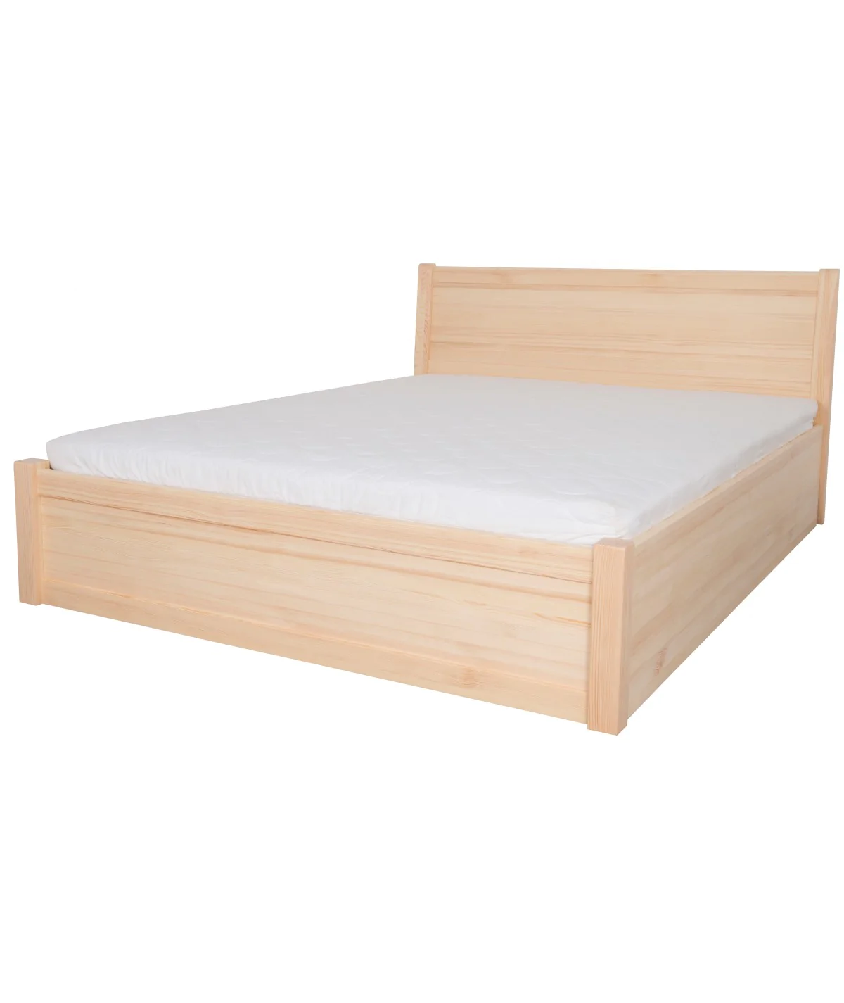 Łóżko sosnowe JASPIS 3 STOLMIS podnoszone na ramie drewnianej