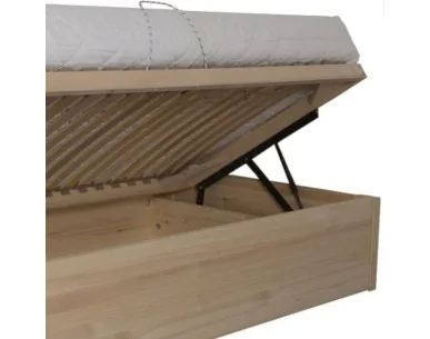 Łóżko brzozowe AGAT 2X STOLMIS podnoszone na ramie drewnianej