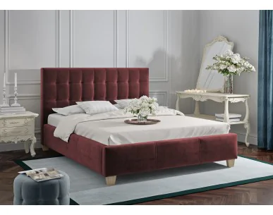ZESTAW: Łóżko tapicerowane DOLORES + MATERAC COMFORTEO