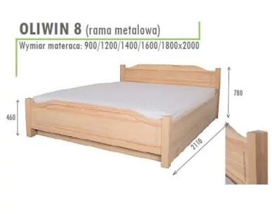 Łóżko brzozowe OLIWIN 8 STOLMIS podnoszone na ramie metalowej