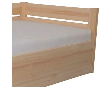 Łóżko sosnowe AGAT 3 STOLMIS podnoszone na ramie metalowej