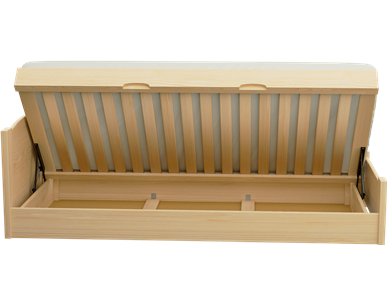 Łóżko sosnowe BOOMER Zaczarowana Sypialnia podnoszone