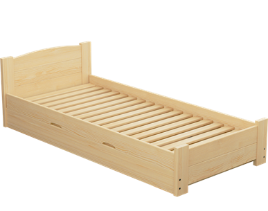 Łóżko sosnowe BOOMER Zaczarowana Sypialnia podnoszone