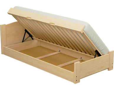 Łóżko sosnowe BOOMER Zaczarowana Sypialnia podnoszone