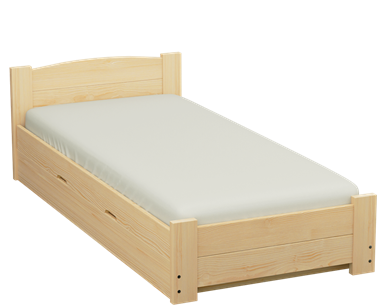 Łóżko sosnowe BOOMER Zaczarowana Sypialnia podnoszone