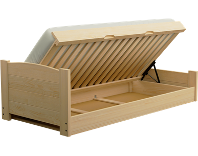 Łóżko sosnowe BOOMER Zaczarowana Sypialnia podnoszone