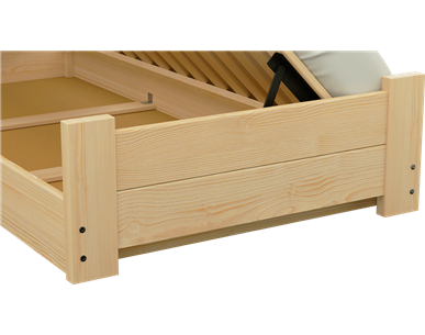 Łóżko sosnowe BOOMER Zaczarowana Sypialnia podnoszone