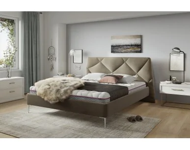 Łóżko tapicerowane DAVOS Comforteo w projekcie architektonicznym sypialni
