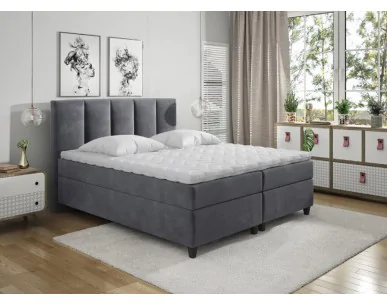 Szare łóżko tapicerowane ARIZONA Comforteo