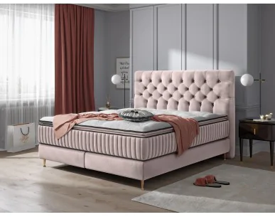 Wysokie łóżko tapicerowane kontynentalne ASTORIA Comforteo