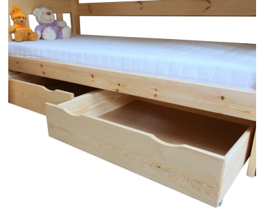 Opcjonalne mniejsze pojemniki na pościel wysuwane spod łóżka piętrowego Klasyk Zaczarowana Sypialnia