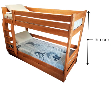 Wymiary łóżka piętrowego dwuosobowego HIT PLUS Zaczarowana Sypialnia